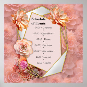 Poster Couleurs Succulentes de broyage d'abricot