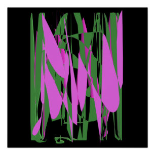 Poster Couleurs violettes vert noir