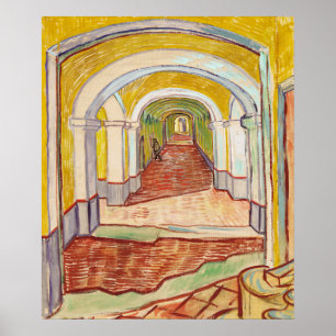 Poster Couloir de Van Gogh Asile Jaune Art Impressionnist