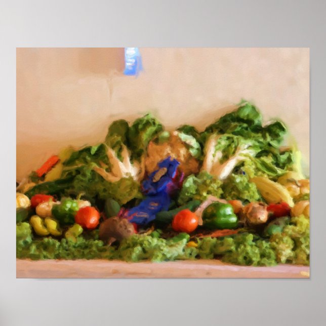 Poster Country Fair Prix des légumes Peinture pastel (Devant)