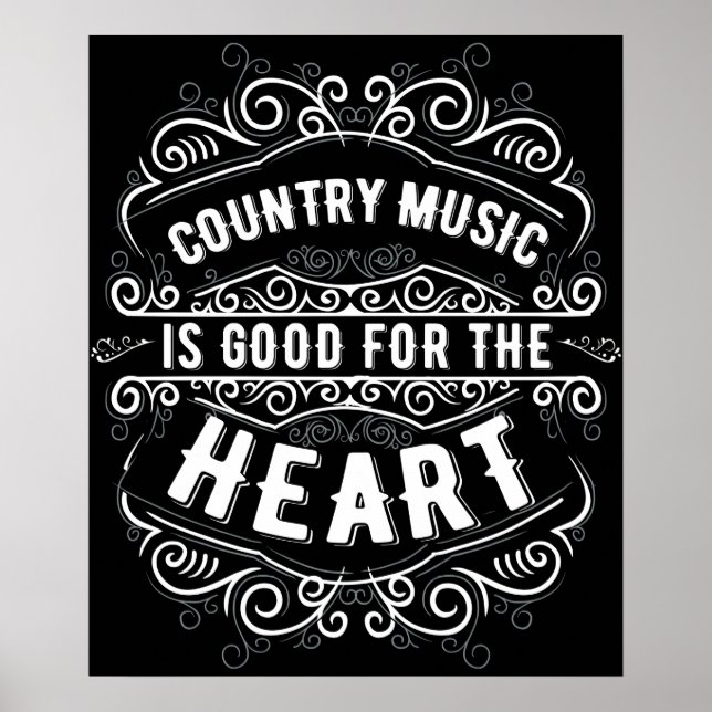 Poster Country Music Gift Women Music Lover Country Music (Devant)