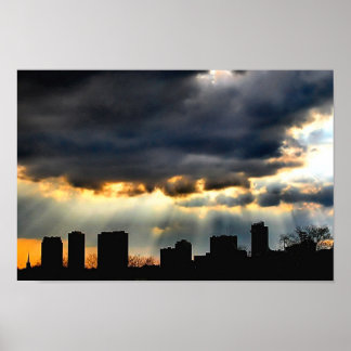 Poster Coup de soleil à travers la tempête