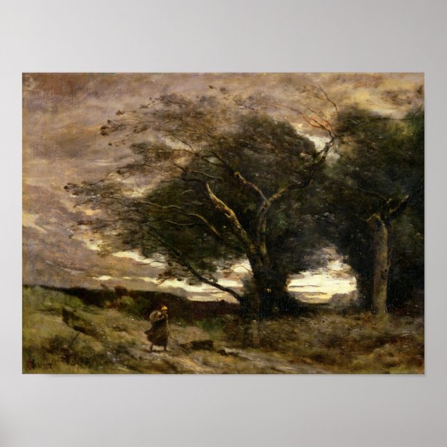 Poster Coup de vent, 1866 (Devant)
