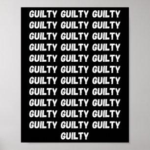 Poster Coupable sur &# ; compte Trump Verdict Président 2