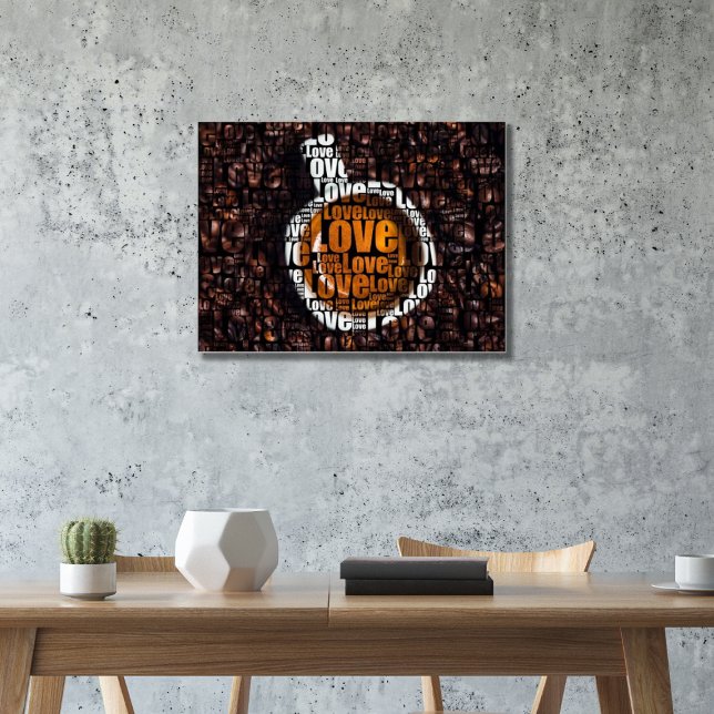 Poster Coupe De Café Personnalisé Image Loisir Typographi (Cup Of Coffee Custom Image Love Typography Poster)