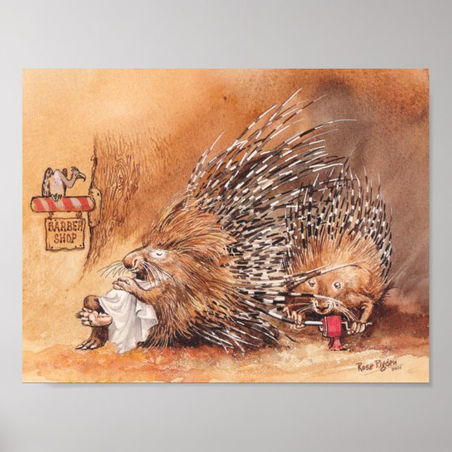 Poster coupe de cheveux inhabituelle (Devant)