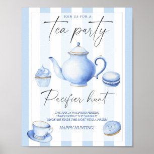 Poster Coupe du Baby shower de thé - chasse à la suce