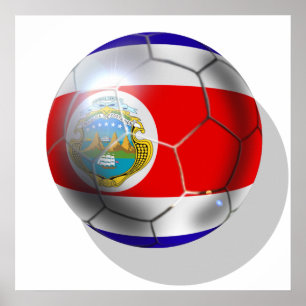 Poster Coupe du monde 2014 de boule d'équipe de football