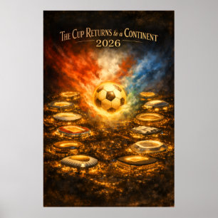 Poster Coupe du Monde 2026 Stade Nuit Football