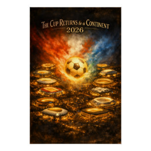 Poster Coupe du Monde 2026 Stade Nuit Football