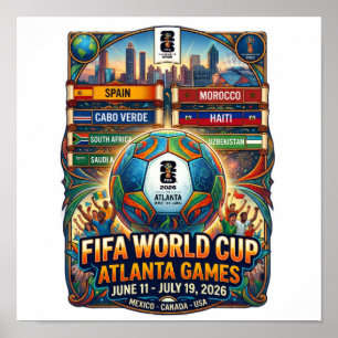 Poster Coupe du Monde FIFA Atlanta Géorgie 2026