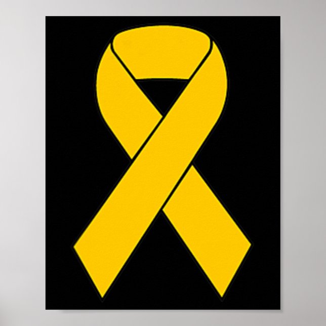 Poster Coupe Or Ruban Enfance Sensibilisation au cancer F (Devant)