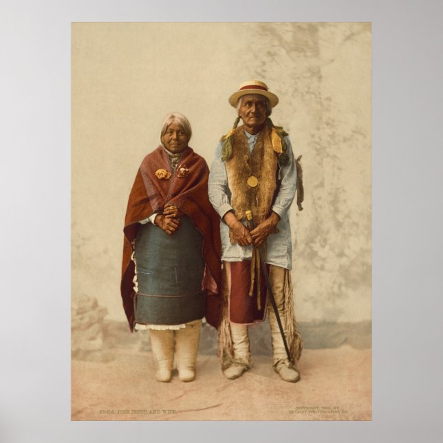 Poster Couple amérindien, 1899 (Devant)