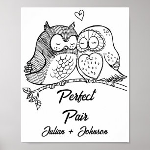 Poster Couple apparié personnalisé parfait