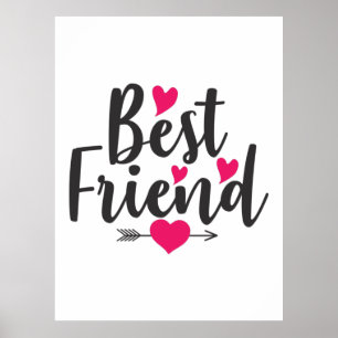 Poster Couple Art Heart Best Friend