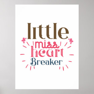 Poster Couple Cadeau Little Miss Coeur