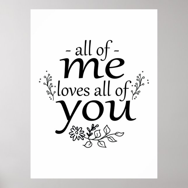 Poster Couple Cadeau Moi Tous Vous Aime Tous (Devant)