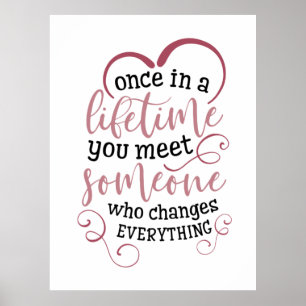 Poster Couple Cadeau Une Fois Dans Une Vie Vous Rencontre