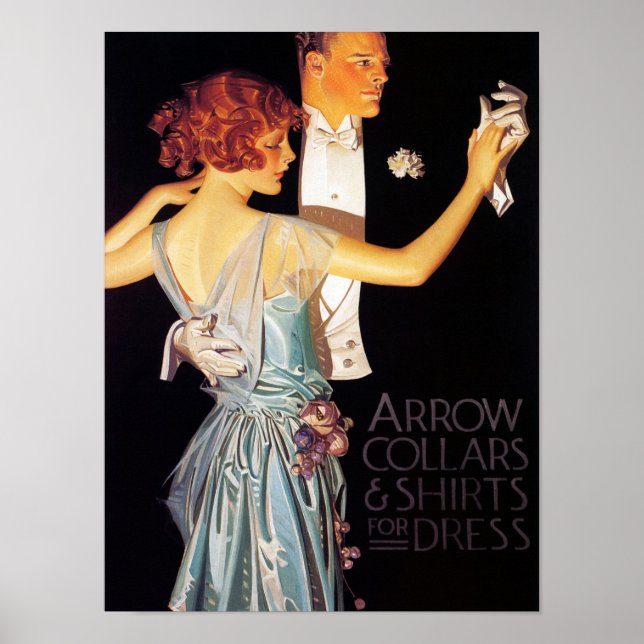 Poster Couple, Colliers et chemises à flèche pour robe, 1 (Devant)