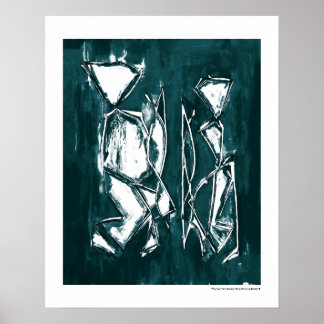 Poster Couple Contemporary Abstrait Art MC Belkadi 16x20