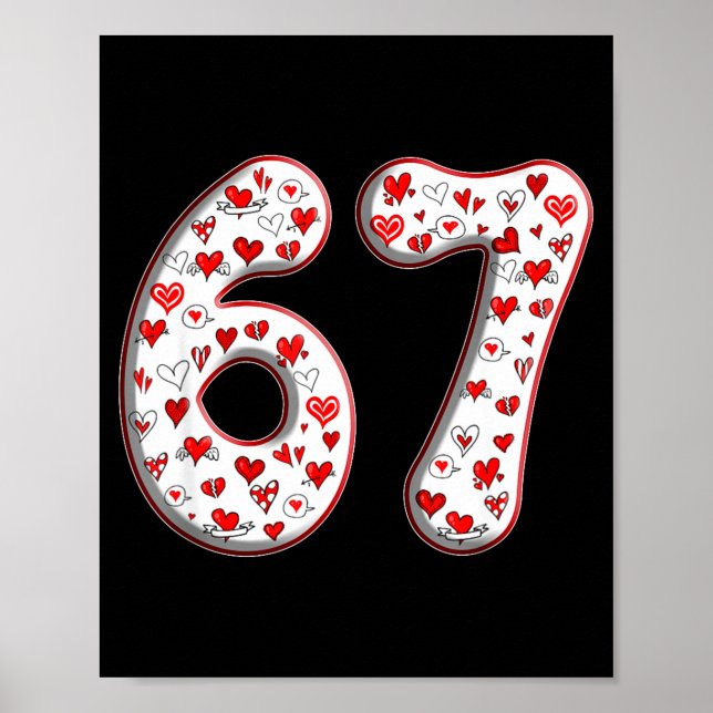 Poster Couple Costume Duo 67 Meme Six Seven Valentines Da (Devant)