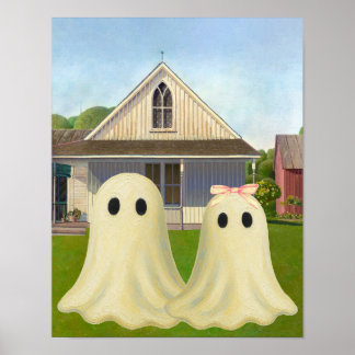Poster Couple de fantômes gothiques américains