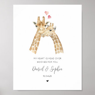 Poster Couple de girafes