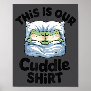 Poster Couple de grenouilles mignonnes C'est notre câlin