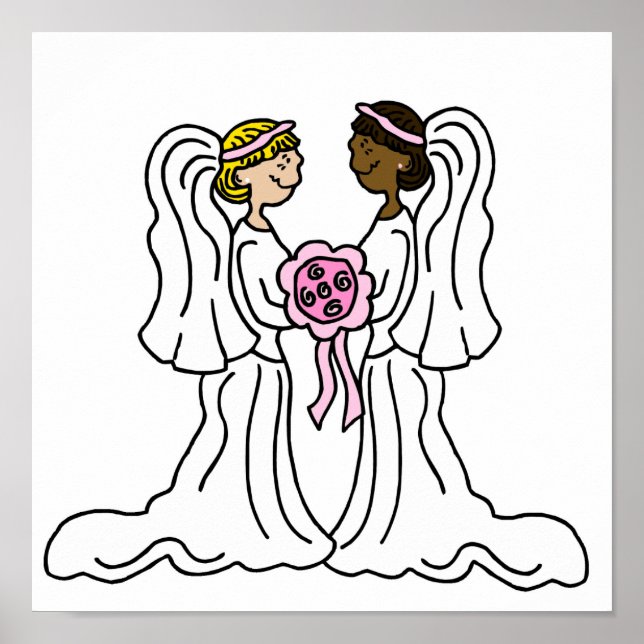 Poster Couple interracial lesbien (Devant)