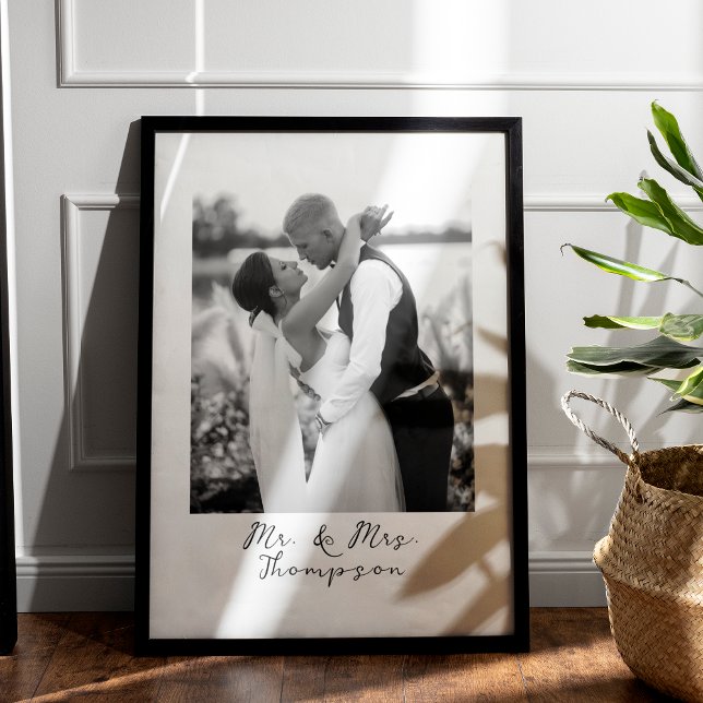 Poster Couple Portrait Mariage Anniversaire Photo personn (Créateur téléchargé)