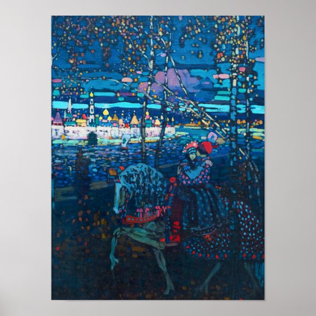 Poster Couple Riding, 1906 par Wassily Kandinsky (Devant)