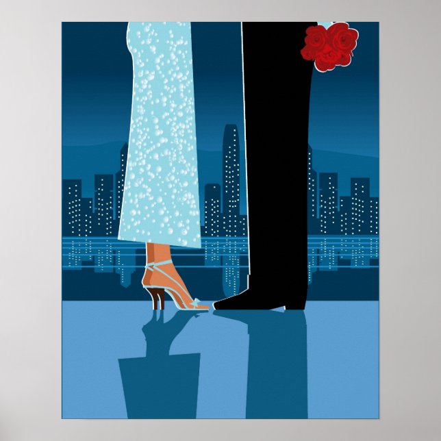 Poster Couple romantique en ville (Devant)