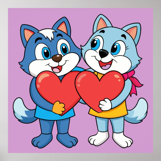 Poster Couples à critère mignon (Devant)