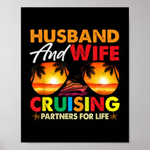 Poster Couples assortis mari et femme en croisière 2025 C