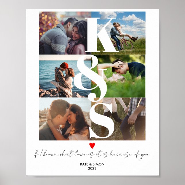 Poster Couples Collage photo initial Collage texte person (Devant)