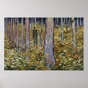 Poster Couples marchant dans la forêt par Vincent van