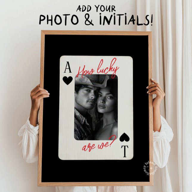 Poster Couples Poker Jouer Carte Quelle chance avons-nous (Créateur téléchargé)