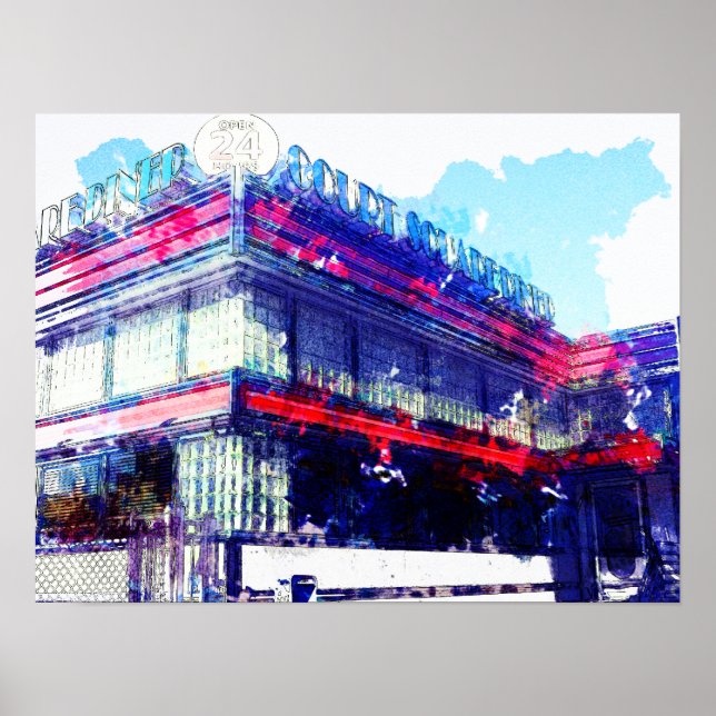 Poster Cour Carré Diner New York (Devant)