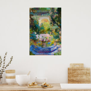 Poster Cour de la Casa Sorolla par Joaquin Sorolla