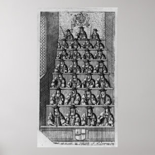 Poster Cour des conseillers municipaux, c.1690