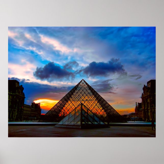 Poster COUR du MUSÉE LOUVRE (Devant)