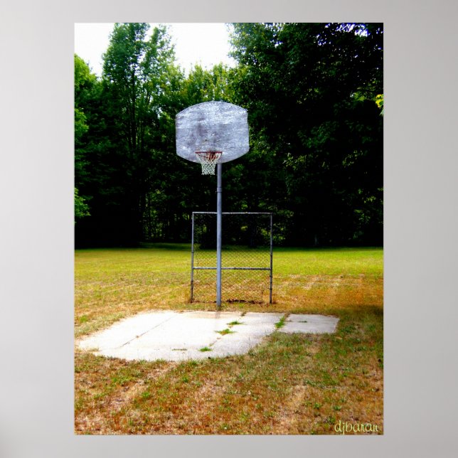 Poster Cour patinée de basket-ball (Devant)
