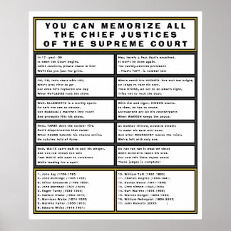 Poster Cour Suprême Président de la Cour Suprême amusant 