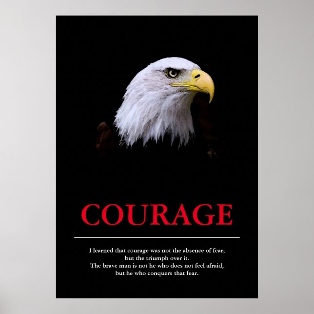 Poster Courage Aigle Motivation Inspiration (Devant)