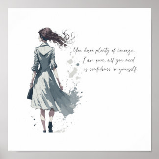 Poster Courage Art Motivationnel