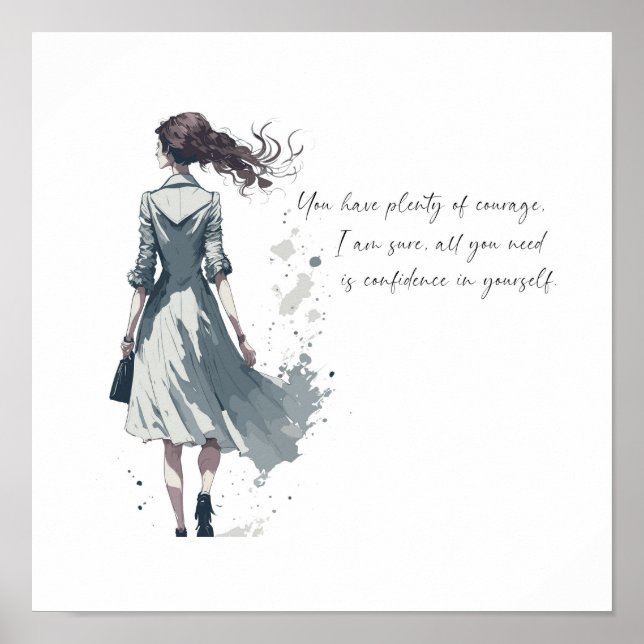 Poster Courage Art Motivationnel (Devant)