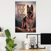 Courage berger allemand au coucher du soleil