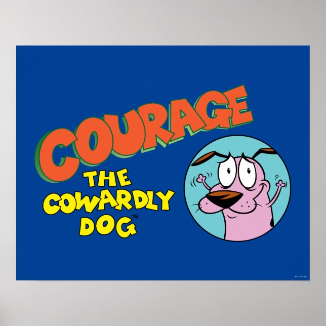 Poster Courage du chien lâché | Afficher le logo (Devant)