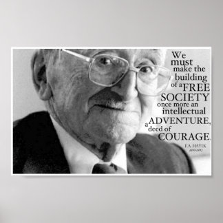 Poster "Courage", Friedrich A. Hayek