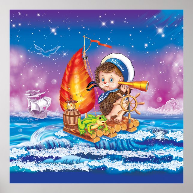 Poster Courageux marin (Devant)